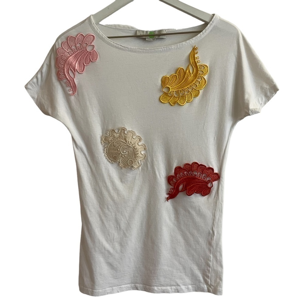 Stella McCartney Embroidered Applique Top, Size 38 (2-4)